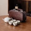 Ruzhou Kiln Portable Kung Fu Tea Set