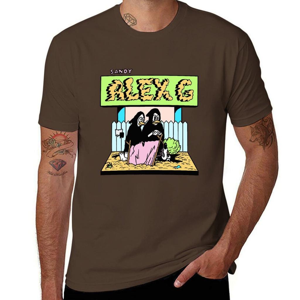 (Sandy) Alex G Dead Logo T-Shirt Summer Top Oversizeds Mens Tall T Shirts