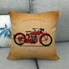 Decorative Cushion Cover For Chair Industrial Style Motorcycle Printed Pillowcase Home Decor Sofa Living Room Throw Pillow Cover