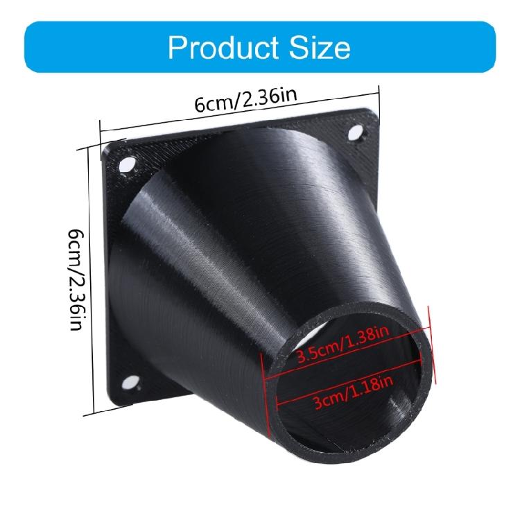 Precise 30mm Cooling Fan Nozzle for 6x6cm Heat Exhaust Fans and Blowers Air Ventilation Fan Circular Outlet
