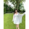French vintage sweet spicy style camisole elegant dress for women, new summer slimming slimming versatile short skirt