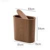 Magnetic flip cover wooden trash can, large capacity, household storage items, holiday gifts, school dormitories