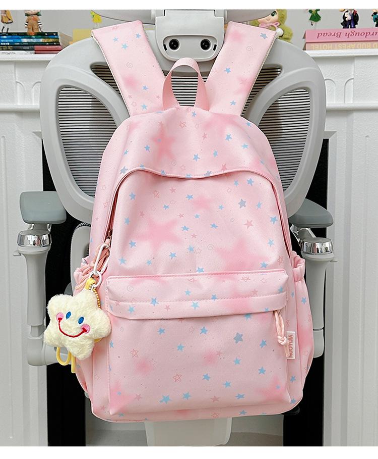 Schoolbag New Mori Ins High Value Fresh Sweet Cute Star Backpack Junior High School Students Lightweight Simple Backpack