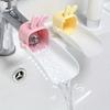 1pc Faucet Extender Cartoon Bathroom Kitchen Silicone Hand Washing Tool Rabbit Children Splash Proof