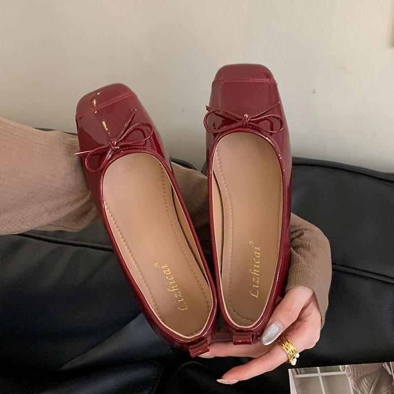 Fashion Fashion Butterfly-Knot Ladies Flats Shoes Luxury Female Soft Footwear Shallow Women Flats Slip On Shoes