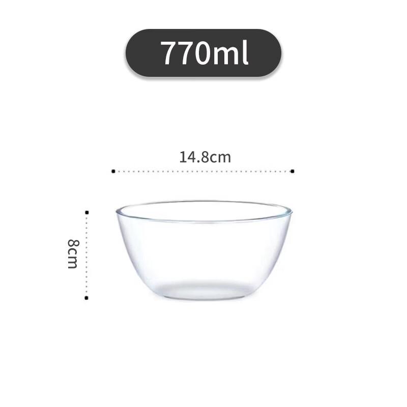 Amber Heat-Resistant Glass Serving Bowl