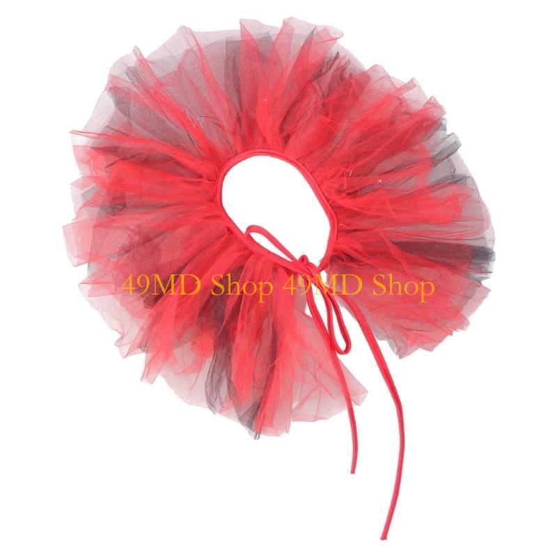 49MD Adjustable Ruff Collar for Medieval Costume Comfortable Faux Collar for Stage Show Costume Dressingup Neckpiece