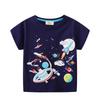 Summer Cotton Tops Children Clothing 2026 New Kids T-shirt Glow-in-the-dark Dinosaur Forests Space Short-sleeved Tops Clothes