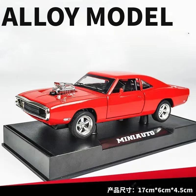 ABAB1 1:32 1970 Charger Classic Muscle Sports Car Simulation Alloy Car Model Sound and Light Toys Hobby Collection Gifts