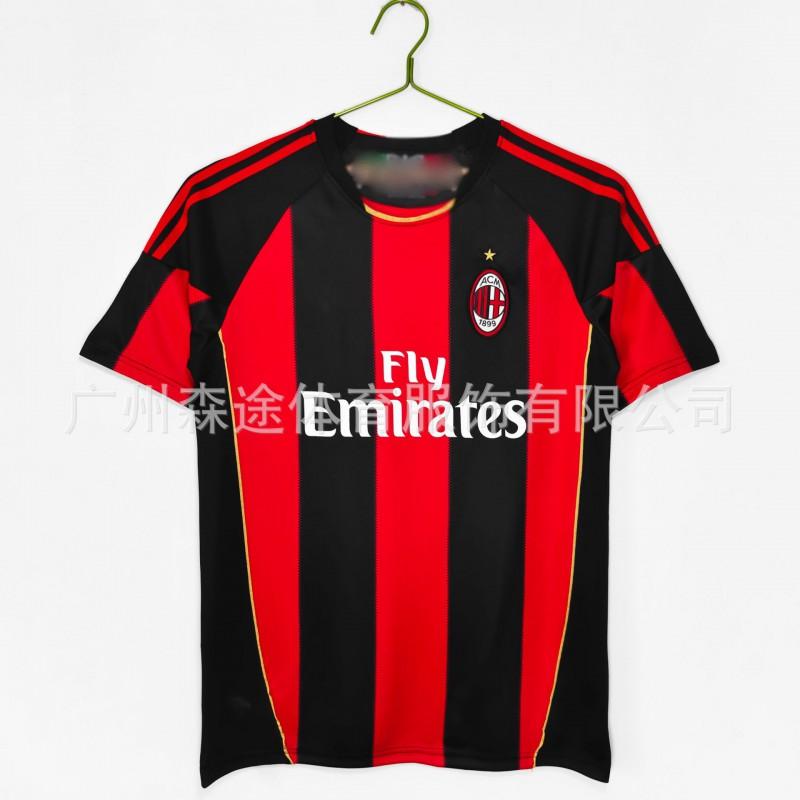 Vintage Football Jersey Short Sleeve Retro Soccer Shirt Men AC Milan Inter Roma Juventus