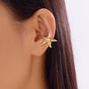 Starfish Ear Armor Ear Bone Clip for Women Simple Shell Floral No Ear Hole Bony Ring Ear Clip Beach Holiday Zircon Gift