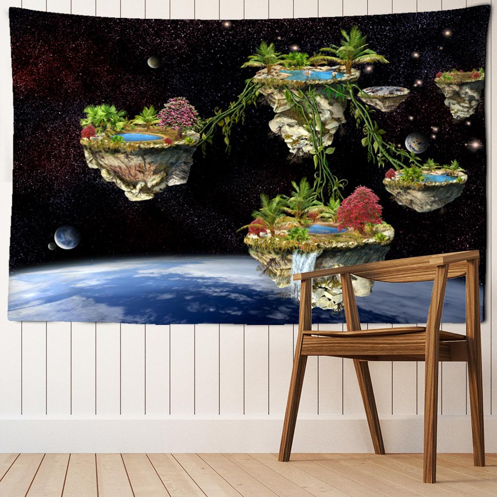 

Гобелен «Остров среди звезд», настенный Гобелен, богемная эстетика, природа, пейзаж, искусство, домашний декор для гостиной, общежития 400x220cm