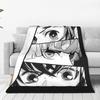 Kimetsu Demon Slayer Blanket Coral Fleece Plush Printed Kimetsu No Yaiba Portable Lightweight Throw Blankets Bed Car Bedspread