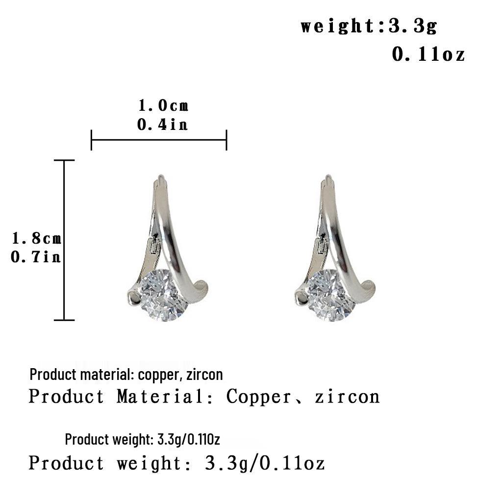 Minimalist Geometric Zircon Round Ear Cuffs - Versatile High-End Fashion Jewelry