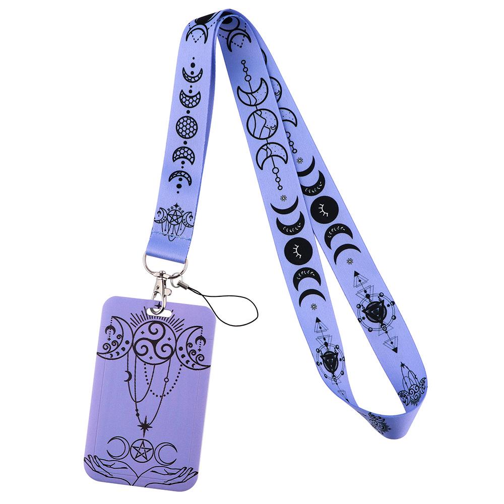 Moon Planet Cell Phone Lanyard: ID, Campus Meal, and Bus Card Holder