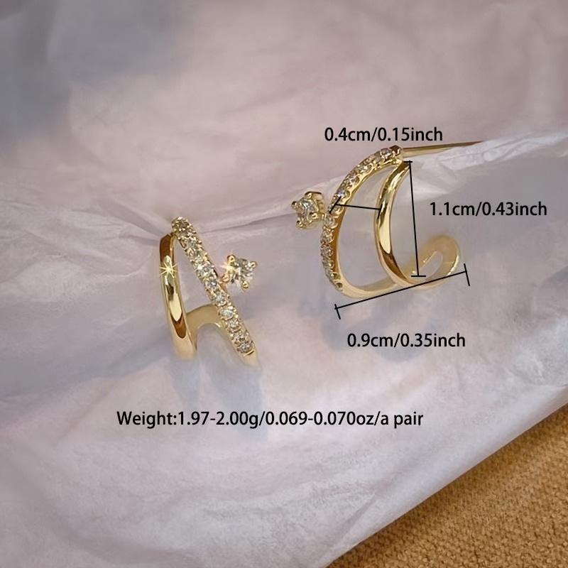 Luxurious and Elegant Double Claw Earrings, Exquisitely Designed for Birthday Gifts, Versatile Jewelry Pieces with Temperament and Earrings.