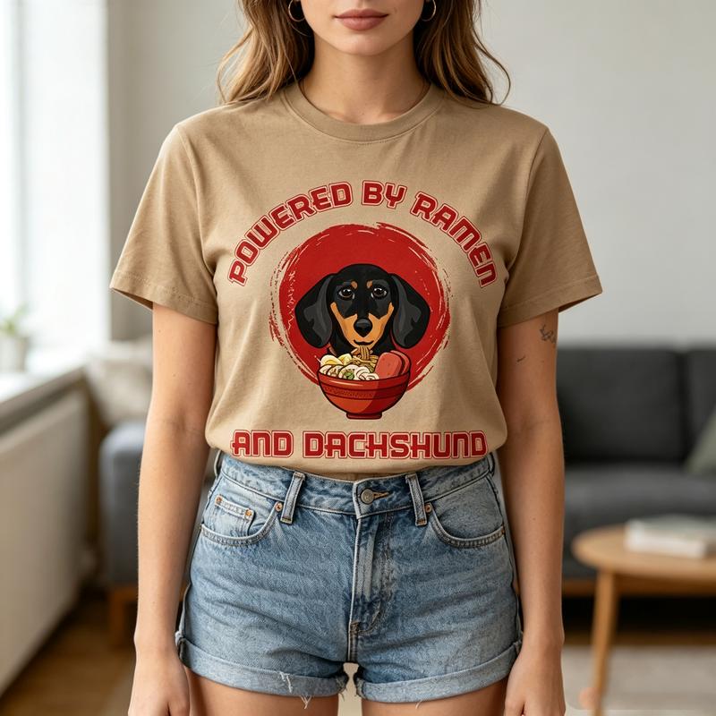 Classic Dachshund RaUnisex T Shirt Retro Dog RaUnisex Art Print Unisex Cotton Crew Neck Short Sleeve Casual Top For Everyday Style