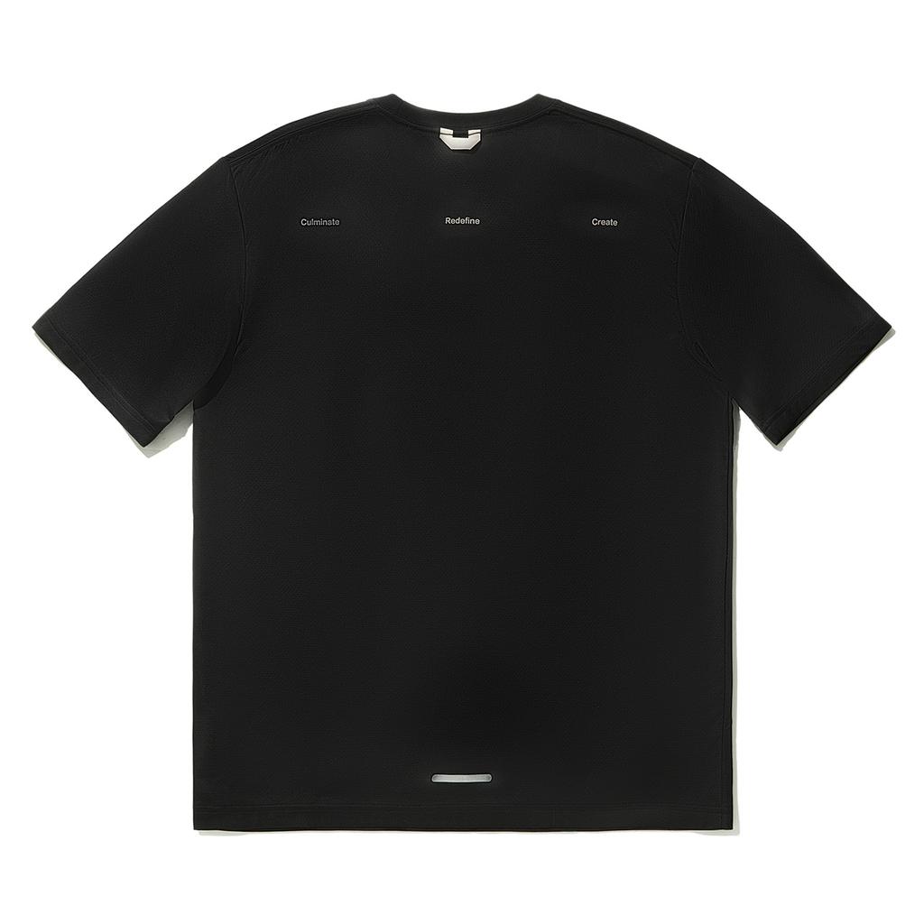 Li Ning X CRC Collaboration Solid Color Round Neck Pullover Quick-Dry Short Sleeve T-Shirt Unisex Tops Black ATSU713-2