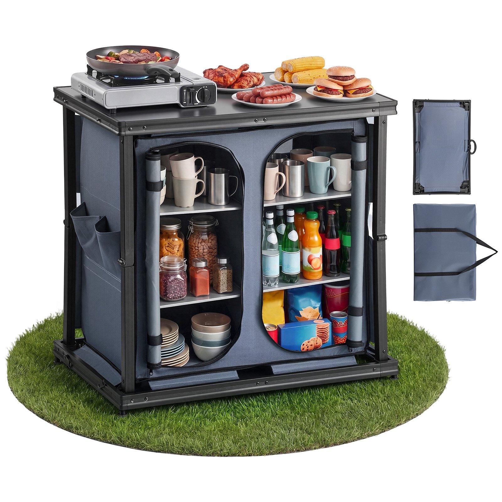 VEVOR Folding Camping Storage Cabinet, Outdoor