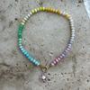Bohemian Rainbow Beaded Necklace Ocean Style Choker Necklace New Flower Pendant Necklace  Jewelry