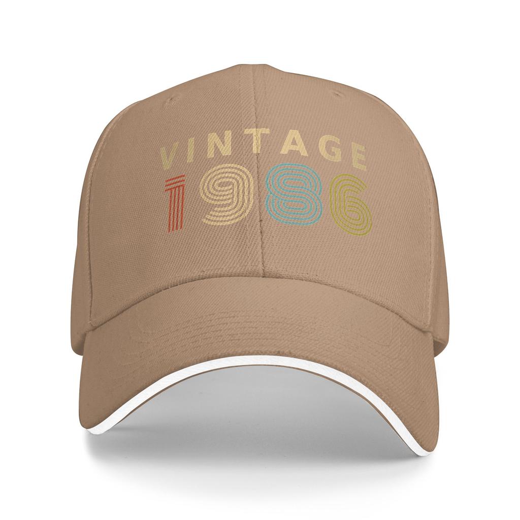 Vintage 1986 40th Birthday Sun Baseball Cap  Summer Y2k Cute Trucker Hat For Female Male Running Hippie Snapback Cap