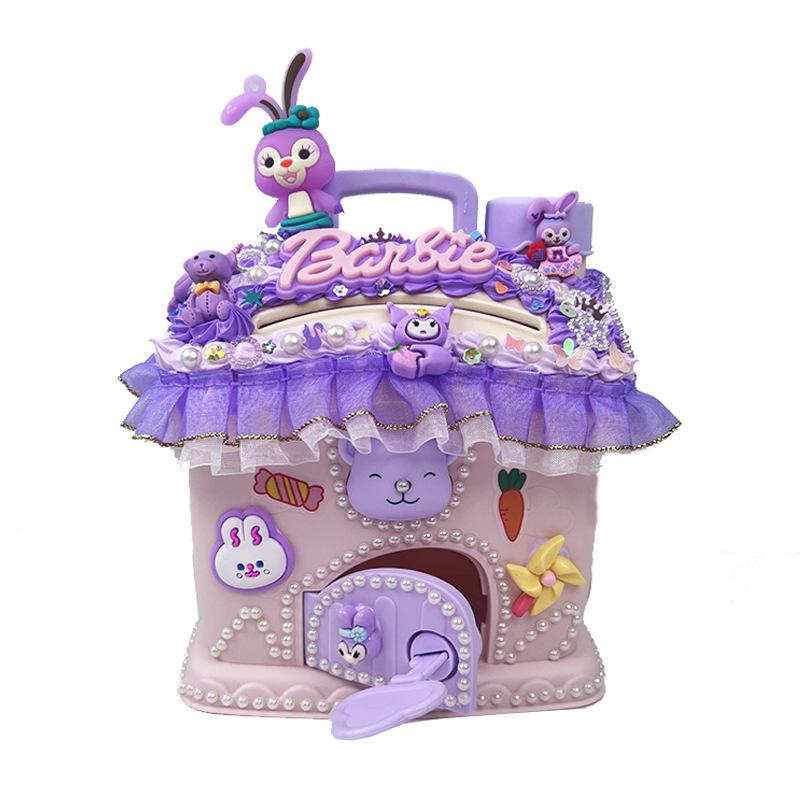 DIY Cartoon Girl Piggy Bank Kit - Creative Handmade Gift for Kids