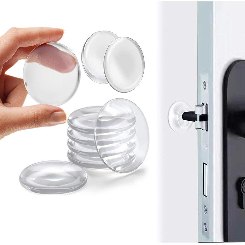 3/6/8Pcs Transparent Soft Silicone Door Stopper Bumper Self-Adhesive Stickers Wall Protector Muffler Furniture No Trace Anti-Cra