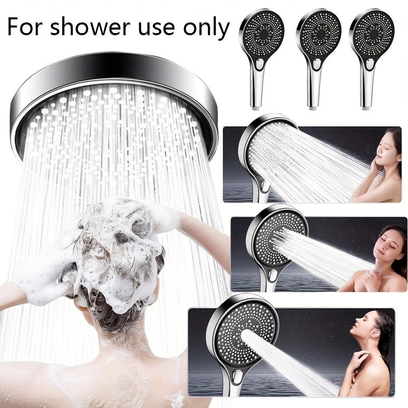 High Water Pressure Three Function Shower Head -Easy To Install, with Anti Clogging Nozzle, for Shower Use Only
