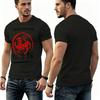 T-shirt Unisex Bianca Nera con Stampa Shotokan Karate Top Casual a Maniche Corte Per Appassionati di Karate