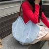 Summer bow knitted woven bag female 2026 new single shoulder shopping bag leisure vacati beach bag tote bag