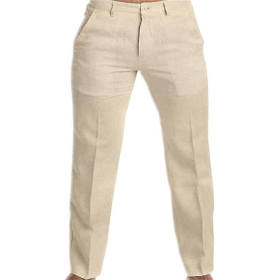 Herre Ensfarge Slim Fit Lange bukser Mellomhøyde glidelåsknapp Fluelommer Rette ben Fritidsbukser Streetwear