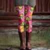 Women's Casual Fashion Outdoor Christmas Printed Slim Elastic Yoga Pants Cropped Pants