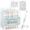 Sanrio Characters Ohuhu Illustration Markers BrushFine Tip 48 Colors Pastel Light Professional Use Marker Pen Alcohol-Based Blender Included Honolulu