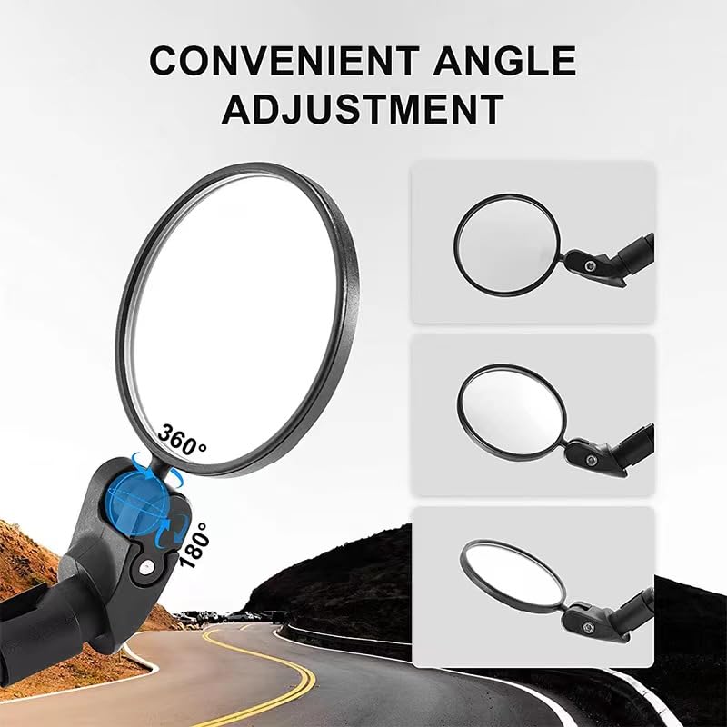 JiangMuXin Bicycle Rearview Mirror Bar End Mirror Bicycle Mirror Round
