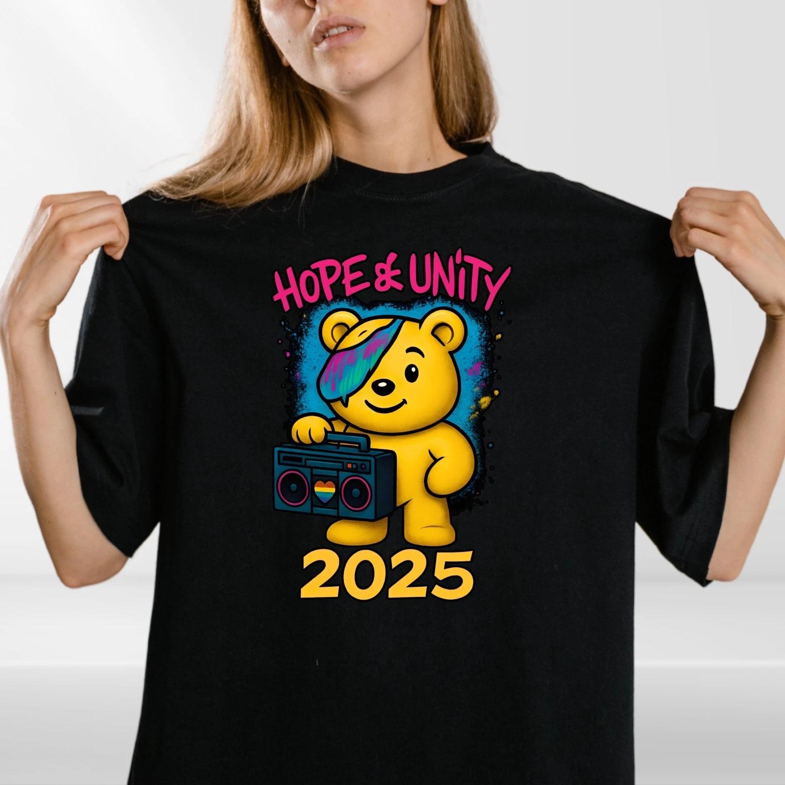 

Hope & Unity 2025 Bear T Shirt | Cute Positive Graphic Tee | Unisex Top 3Y–4XL XXXXL