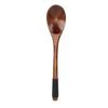5PCS Wooden Spoons Environmental Long Handle Semicircle Beech Wood Small Wood Spoons for Dining Room