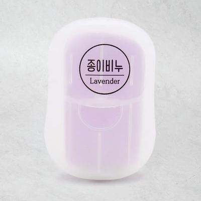 Portable Paper Soap Lavender Scent 15 Sheets