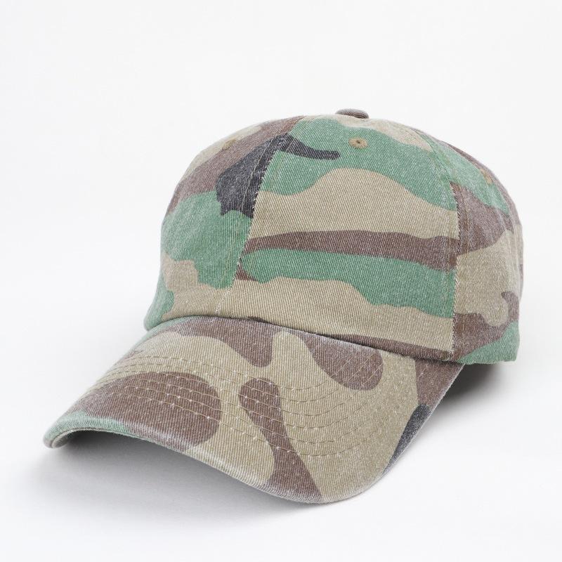 New Cotton washed Denim Camouflage Baseball Cap Spring and Summer Men and Women Fashion Trendy Paired with Baseball Cap