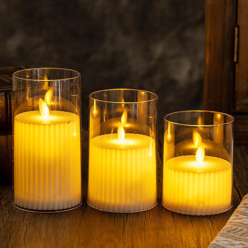 Candela Elettronica Candela Simulazione Oscillazione Telecomando Luce Candela Elettronica Decorazione Matrimonio Festa Atmosfera Luce Notturna
