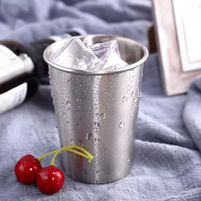 2pcs 500ml 304 Stainless Steel Camping Cup Lightweight Portable Reusable Drinking Mug Outdoor Water Coffee Beer Cup For Camping Picnic Barbecue Hiking
