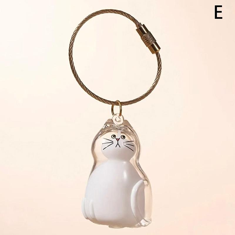Cat Keychain Pendant Backpack Ginger Cat Siamese Calico Cathair Storage Box Hanging Cat Bag Hanging Pet Hair Grooming Souvenirs