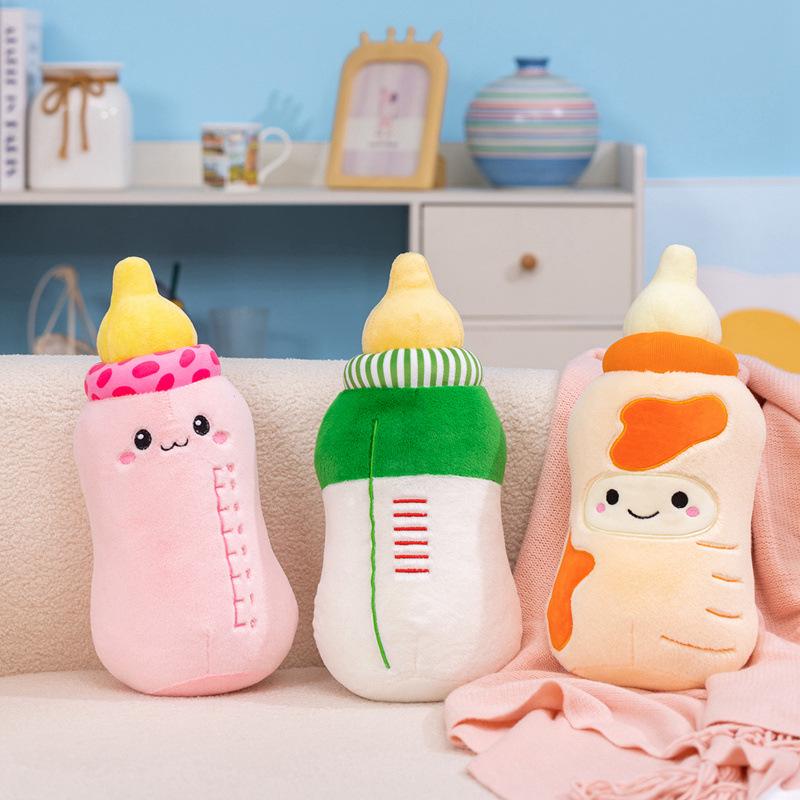 Plush Milk Bottle Pillow: Cute Comfort Doll for Kids