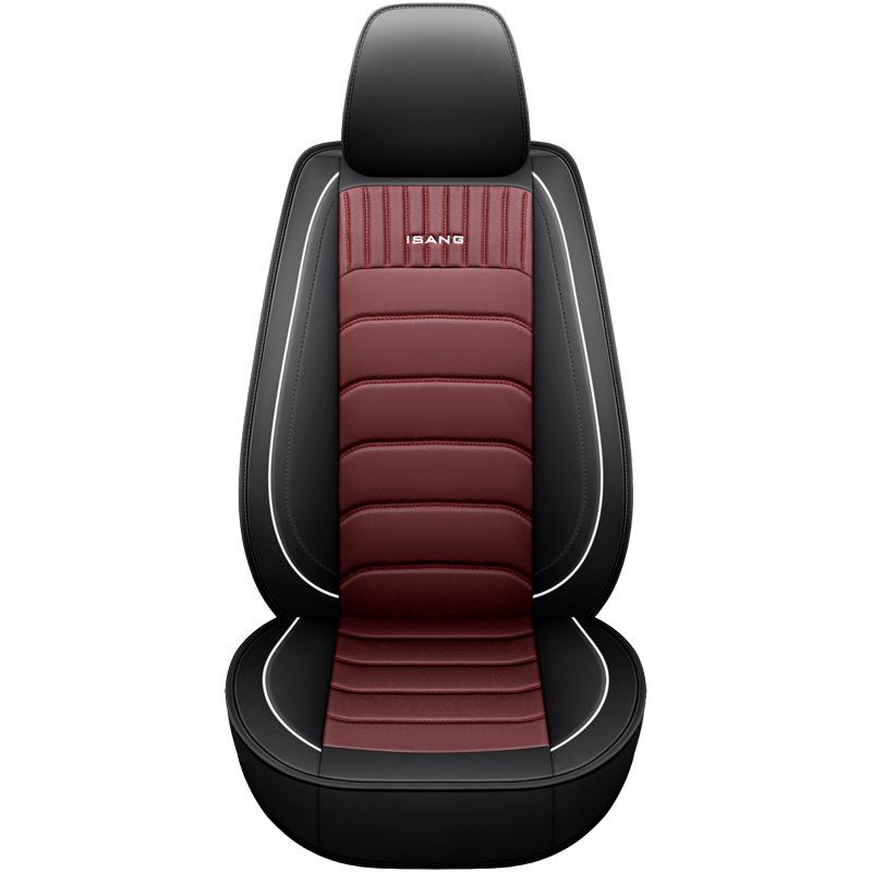 All-Season Full Leather Car Seat Cover - Universal Fit, Full Wrap Design