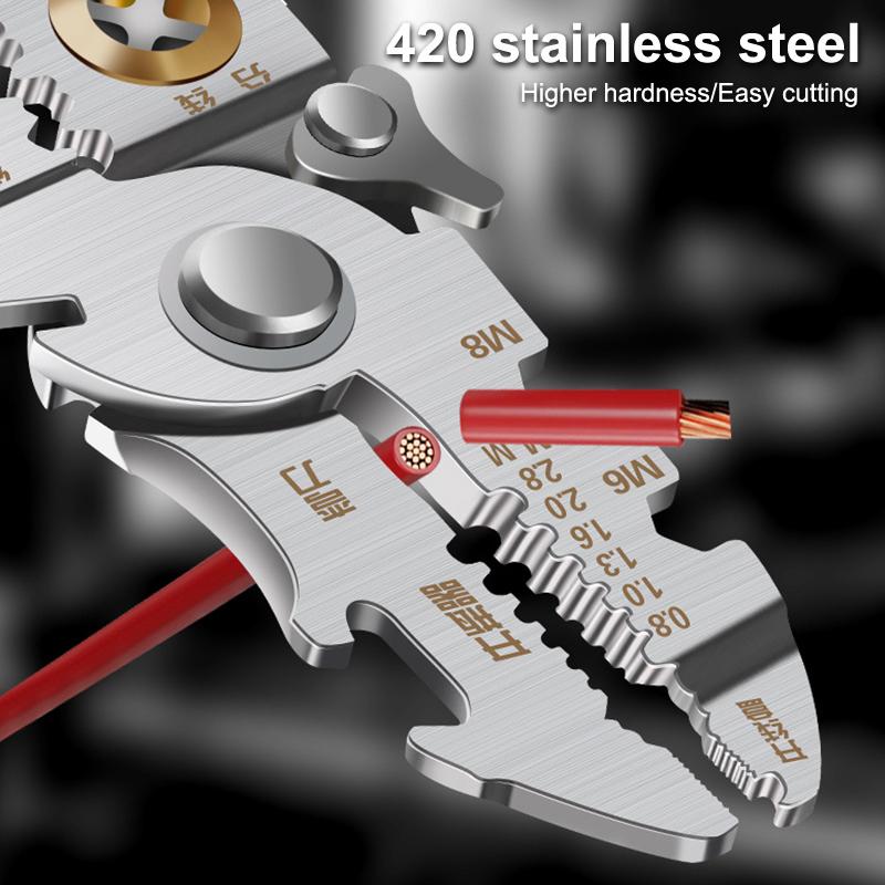 Foldable Wire Stripper With Electricity Measurement Plier For Cutting Pulling Wires Cable Electrician