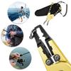 Fishing Plier Fishing Multitool Pliers Multifunction Braided Fishing Line Cutter Rings Opener with Sheath Coiled Lanyard