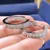 Princess Cut All-Around Hoop Earrings for Women