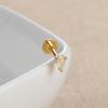 Sterling Silver Opal Threaded Cartilage Stud Earrings