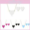 Stijlvolle Dames Hartvormige Legering Ketting Set Met Kleurrijke Druipolie Afwerking Voor Modieuze Gelegenheden