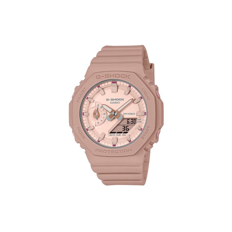 Casio G-Shock Dual Display Series 200M Water Resistant Quartz Watch Women watches Pink GMA-S2100NC-4A2JF Pink Watch Dial