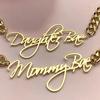 Gold Silver Rose Gold Plating 8 mm Cuban Link Stainless Steel Multiple Initial Alphabet Letter Names Necklace